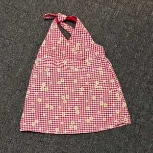 Red Gingham Kids Dress